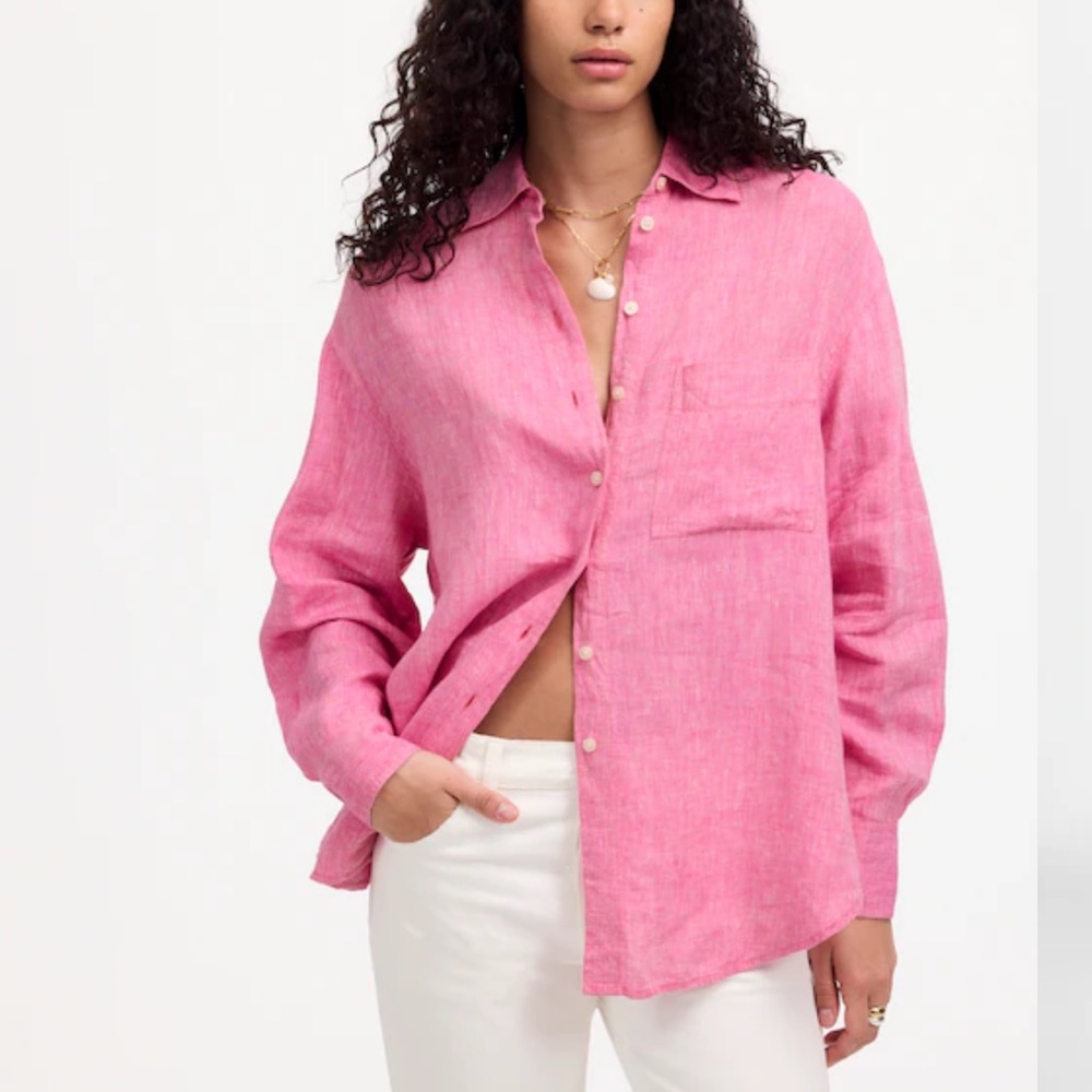 Madewell Linen oversized button up shirt